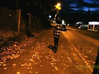 Neighborhood Whore,street action!(crossdresser,voyer)1 PART